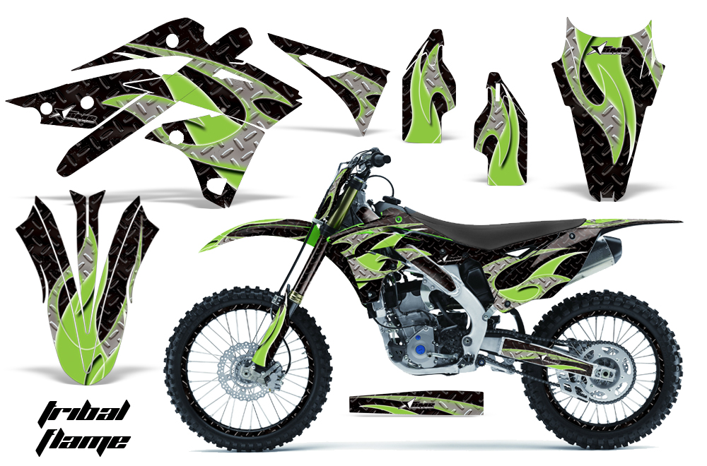 Kawasaki KX250F 2013 Graphics Kit Decal Tribal Flame GK NPs